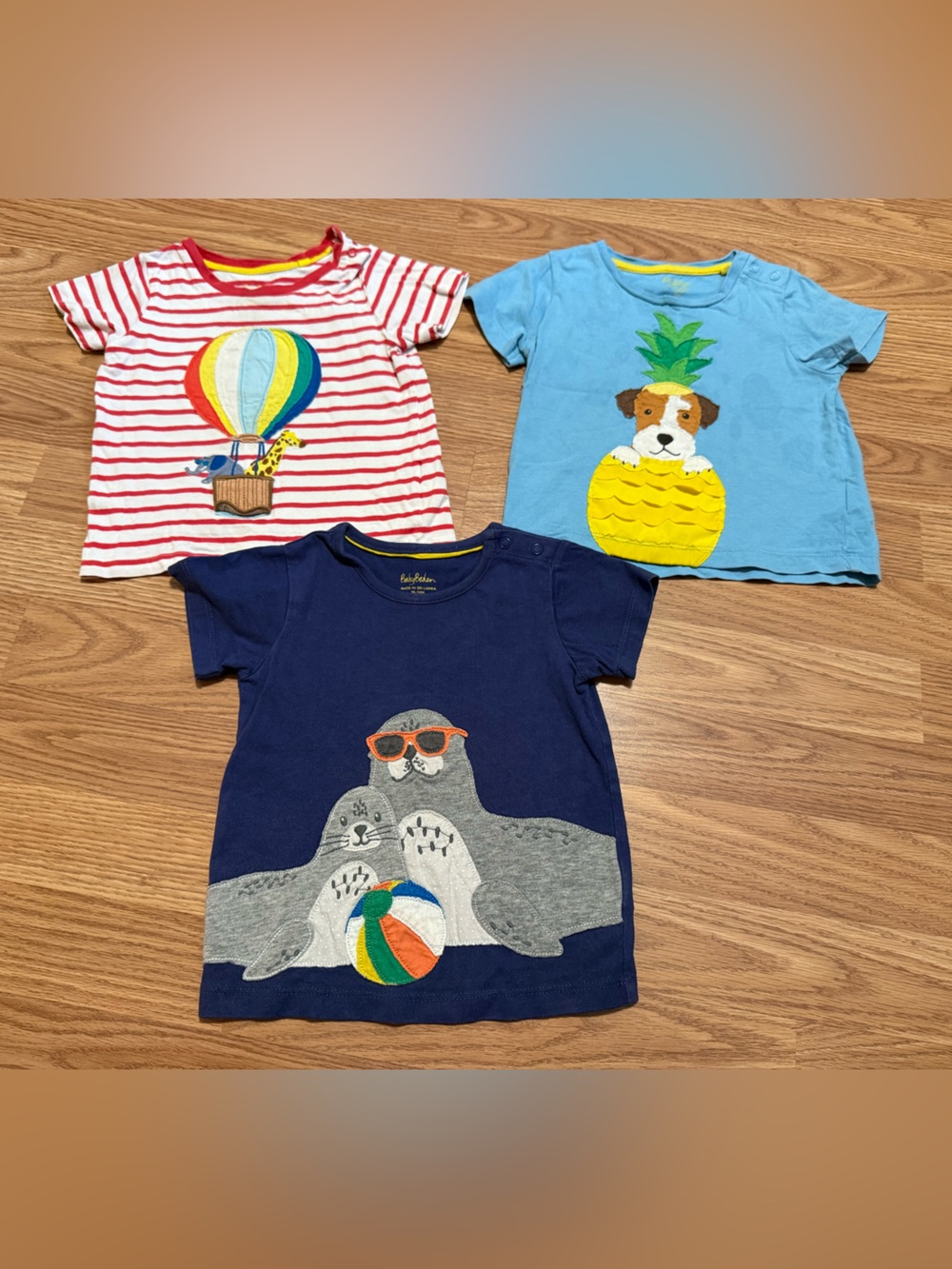 Lot of 3 baby boden 18-24m short sleeve shirts
